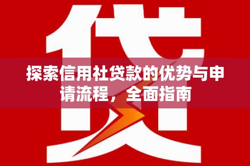 顺庆探索信用社贷款的优势与申请流程，全面指南